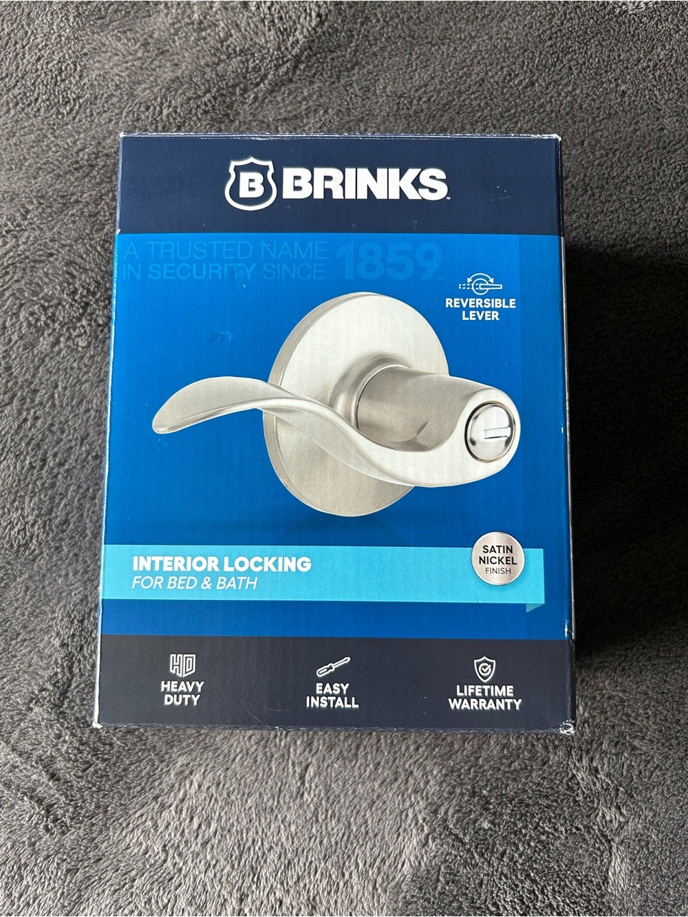 NIB Brinks Interior Lock (For Bed or Bath) - New in Box